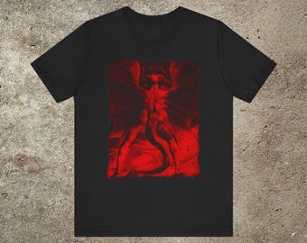The Great Red Dragon Graphic Print Occult T-Shirt