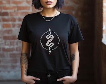 two snakes t-shirt, as above so below, alchemy shirt, unisex tee, esoteric top
