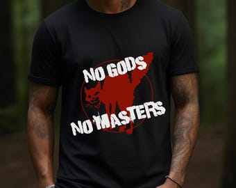 No Gods No Masters Anarchy T-shirt, Counterculture Unisex Tee