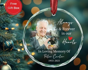 Personalized Memorial Photo Ornament, In Loving Memory Keepsake
