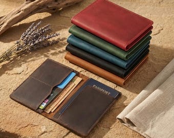 Genuine Leather Passport Cover, Travel Wallet