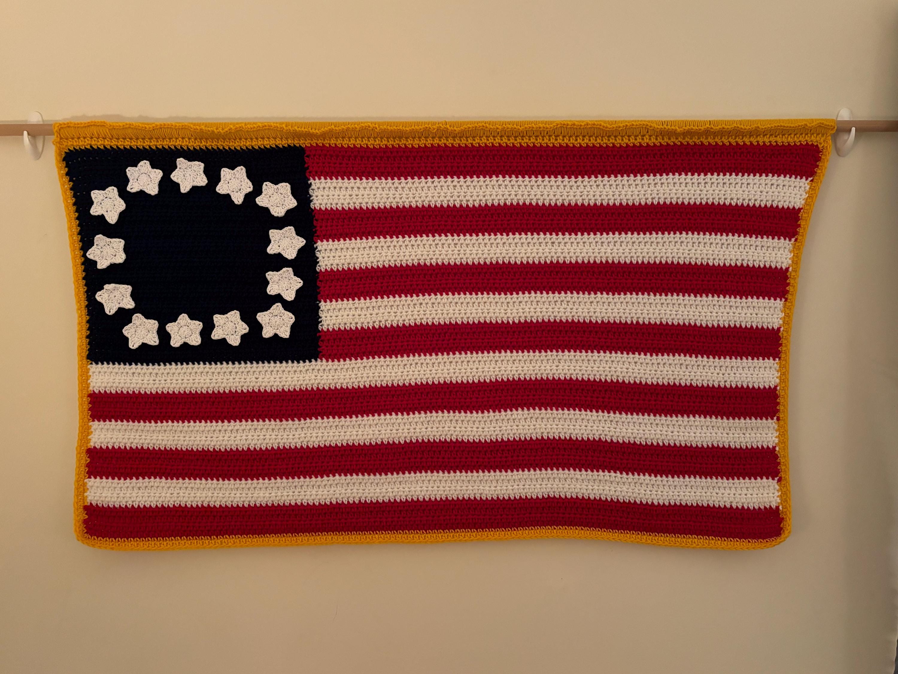 30 American Flag Crochet Patterns to Show Your Patriotic Style 12 1776 Betsy Ross First American Flag Crochet Pattern