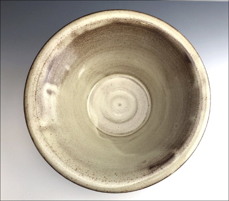 rough outer walls serving bowl primitive bread kneading bowl creamy shino only one made pottery bread dough bowl rustic PANCHEON BOWL