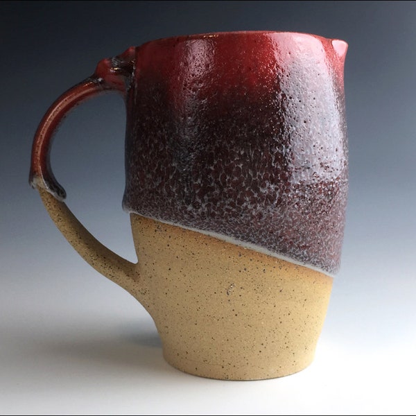 renaissance RED PITCHER | large ceramic creamer, small water pitcher, red gravy boat, festive stoneware pitcher vase, midnight merlot glaze