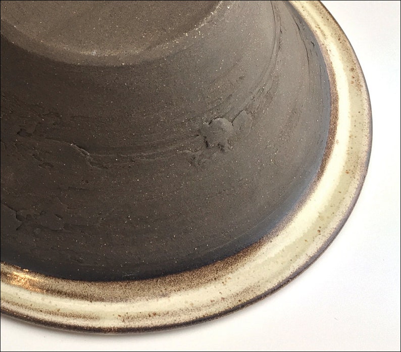 rough outer walls serving bowl primitive bread kneading bowl creamy shino only one made pottery bread dough bowl rustic PANCHEON BOWL