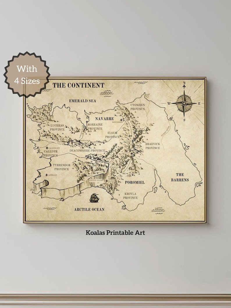 Fourth Wing Printable Map.pdf Fourth Wing Map, the Continent, Fan Art Inspired by Iron Flame ...