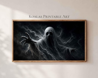 Ghost Samsung Frame TV Art, Haunted Halloween Display Decor, Dark Cozy Autumn, Gothic Print, Spooky Season, Digital Download, Creepy Spirit