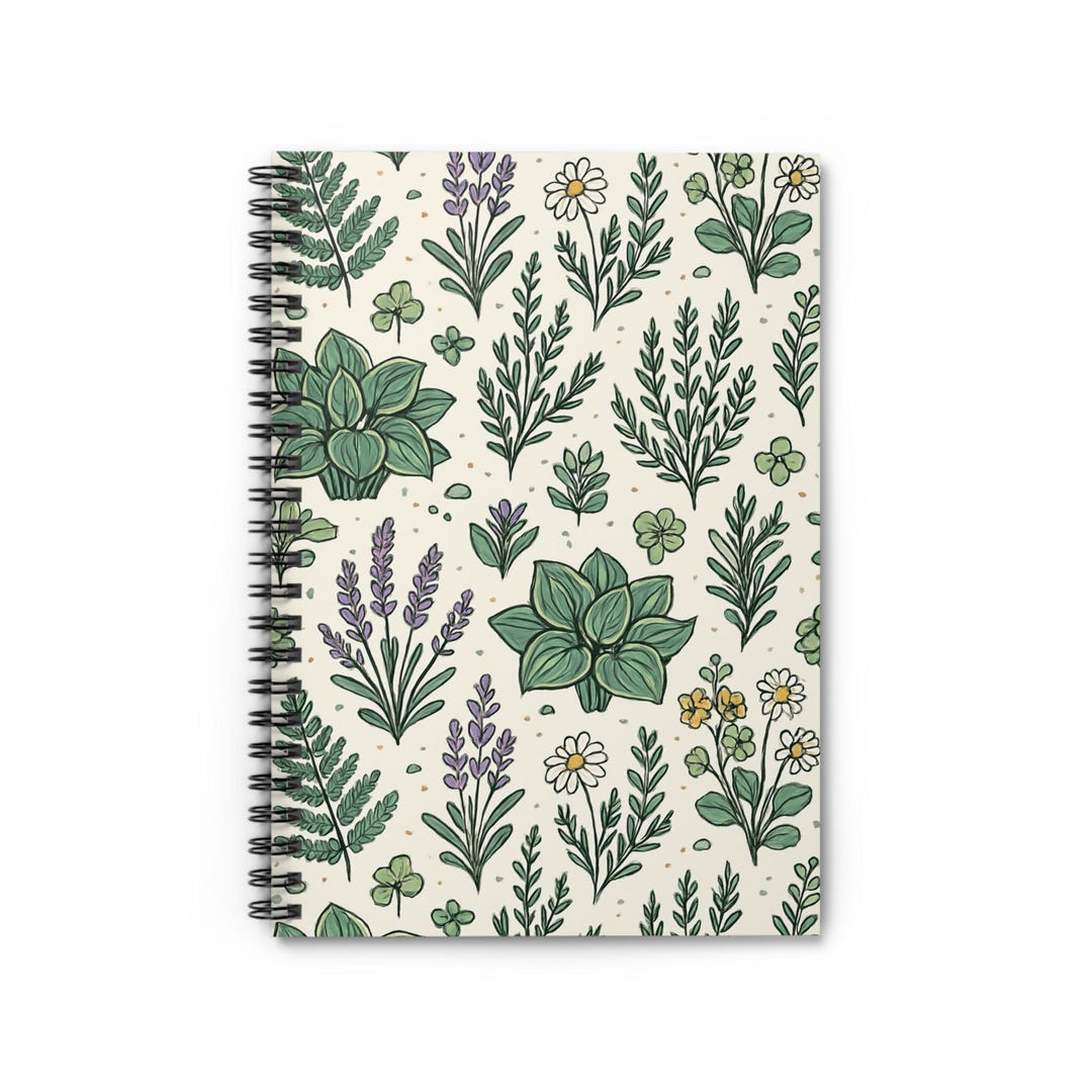 Botanical Spiral Notebook | Ruled Journal - Etsy