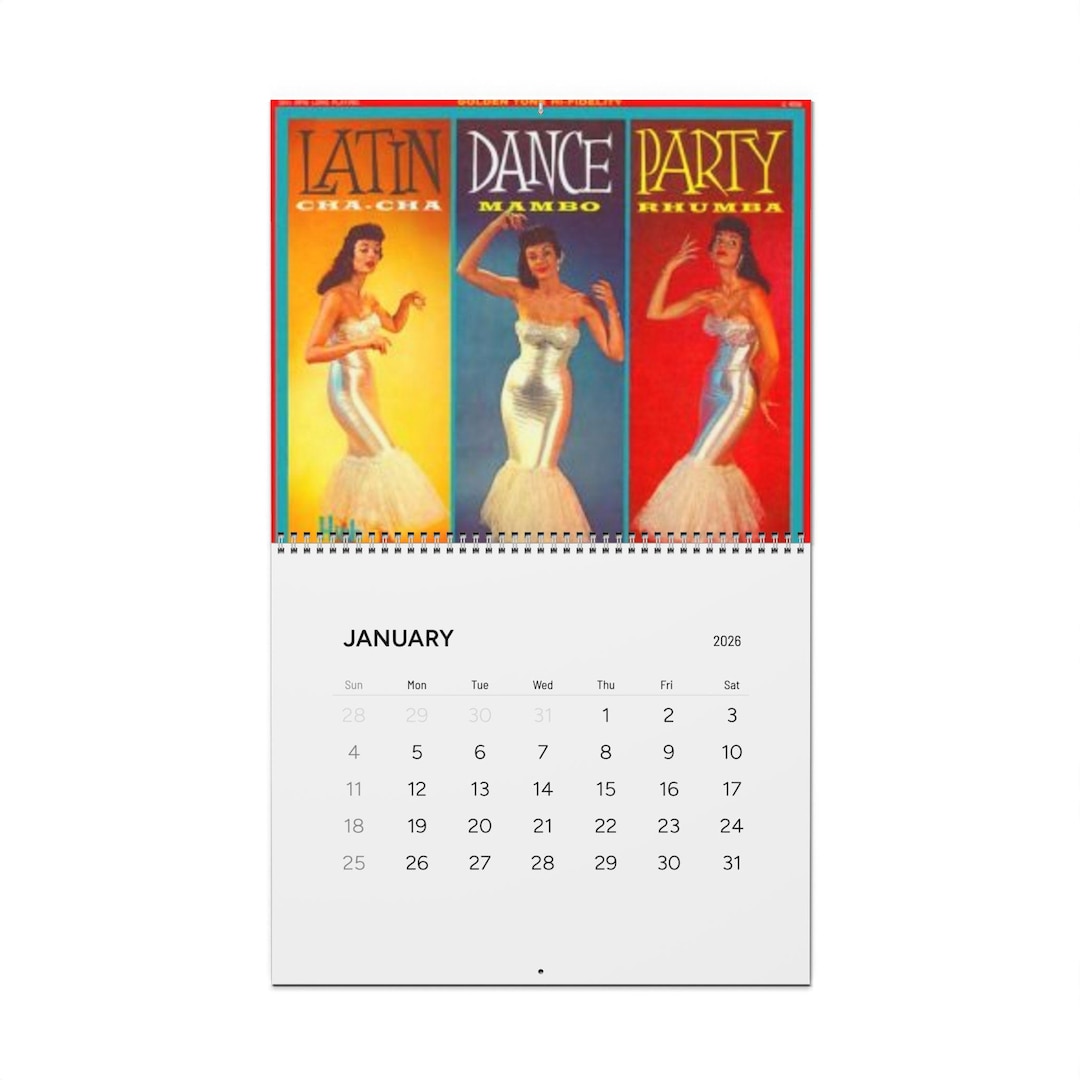 Salsa Dance Calendar (2026) - Etsy