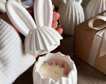 Easter Bunny Candle 100g | Candela Pasquale Profumata Handmade | Regalo Pasqua | Decorazione Primavera