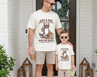 Camiseta divertida para papá de Comfort Colors®, Camiseta "Solo un papá que volvió con la leche", Camiseta meme para papá, Regalo del Día del Padre, Camiseta divertida de mapache