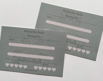 Press-On Nails Storlekssats | Mandel, Fyrkantig, Stilett, Kista