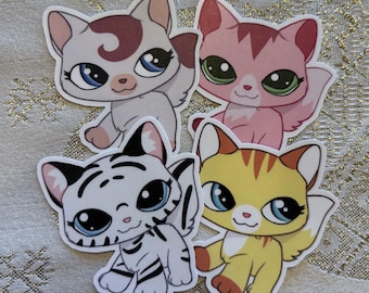 LPS Destiny Cat-klistermärke | Glansigt vattentätt Littlest Pet Shop-klistermärke