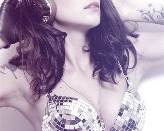 Lady Gaga Disco Ball Mirror Bra