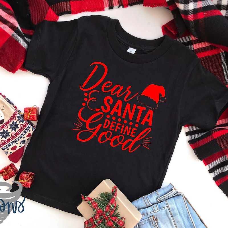 T-shirt Love Rocks 'Dear Santa Define Good' - Noir - Taille S - Neuf Avec étiquette