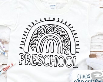 School Rainbow Color Your Own