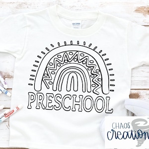 School Rainbow Color Your Own
