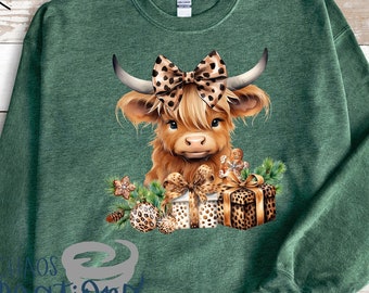 Highland Cow Christmas Sweatshirt