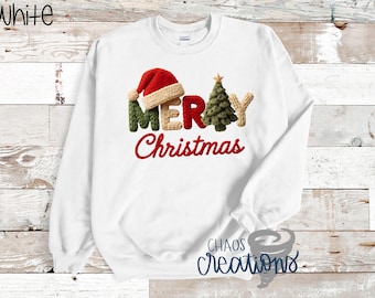 Faux Yarn Merry Christmas