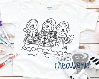 Snowmen Color Your Own