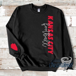Kansas City Football Black Crewneck