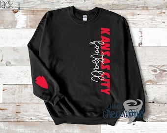 Kansas City Football Black Crewneck