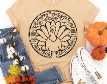 Thanksgiving Typography Circle