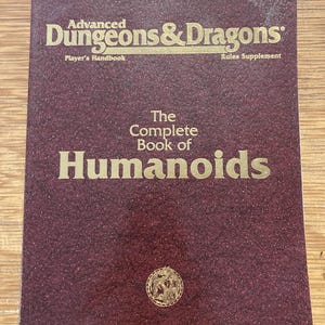 RPG : Dungeons and Dragons Advanced Edition - Complete Book Of Humanoids