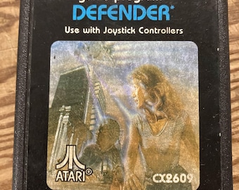 Cartouche Defender – Atari 2600 – Vintage – Étiquette Graphique Rare