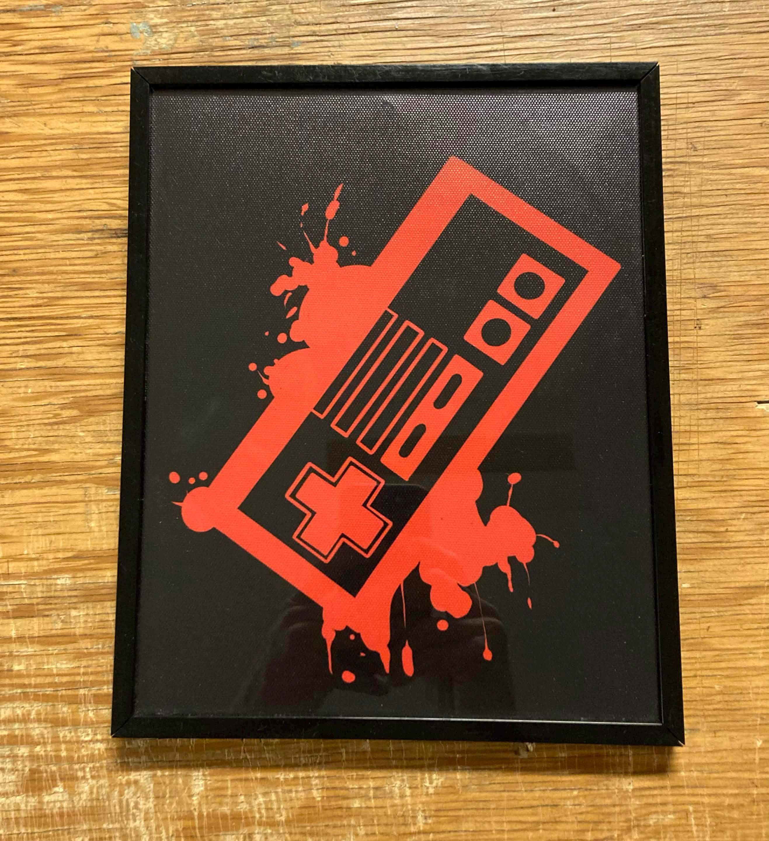 FRAME : Nintendo Controller - Red & Black (10'' X 8'') - Etsy
