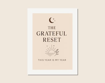 Grateful Zurückstellen iPad Journal - 30-Tage-Reflexion-Prompts (Digitaler Download)