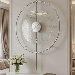 Wanduhr, Große LED-Wanduhr, Vintage moderne Metallwanduhr, einzigartige dekorative Zeituhr für Haus & Büro, Retro Wandkunst-Design