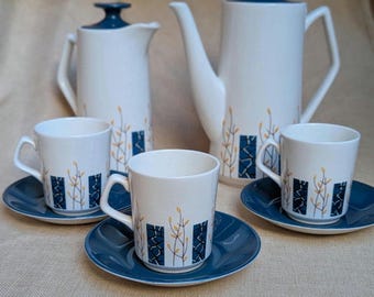 Beswick Apollo Coffee Set: Mid-Century Modern Geometric Design