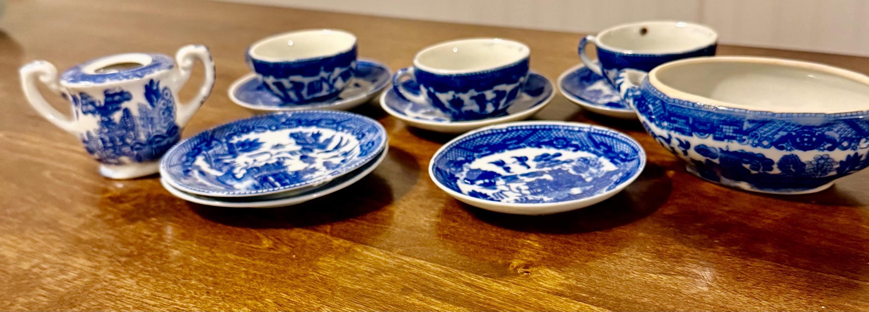 Blue willow childs tea set - Etsy 日本
