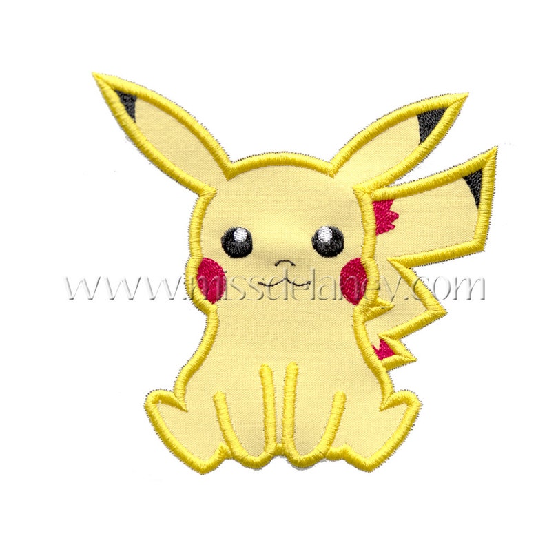 Pikachu Applique Design Etsy