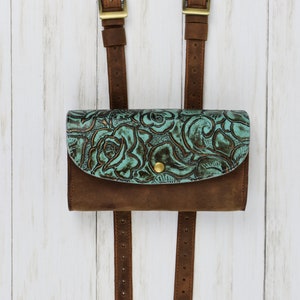 Leather Pommel Case for Western Saddle, Leather Cell Phone Case