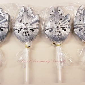 Star Spaceship Chocolate Lollipops / Galaxy Lollipops