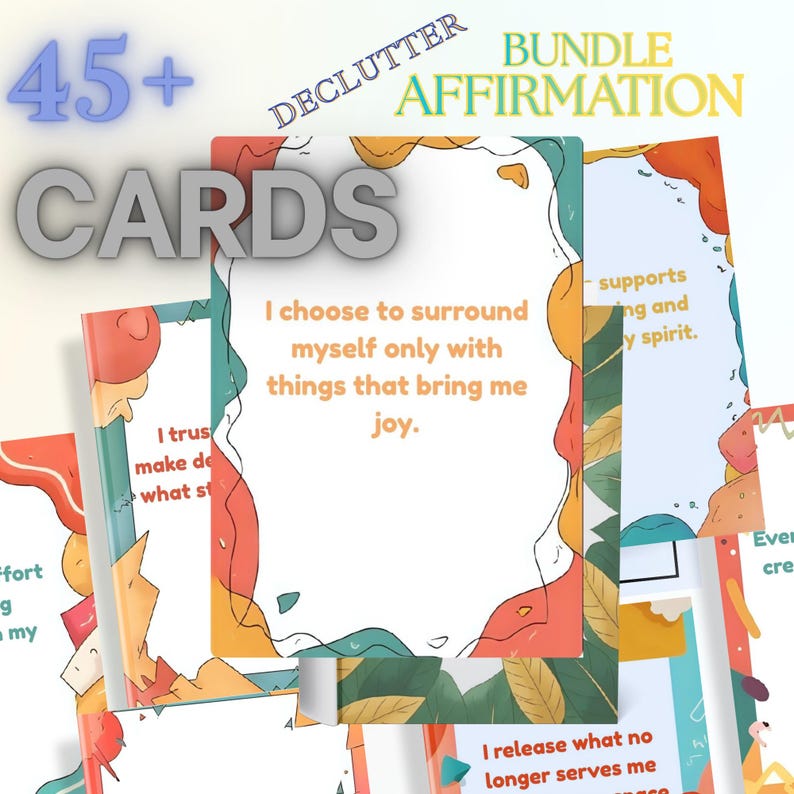 Declutter Affirmation Cards Bundle, Digital Instant Download, Printable Home Organization, Minimalist Mindset, Clean Home Motivation, Decluttering Affirmations Set, Declutter Affirmations, Affirmation Cards Bundle, Printable Affirmations, Home Organization Printable, Decluttering Mindset, Minimalist Affirmations, Clean Home Motivation Printable, Organization Printable, Productivity Affirmations, Mental Clarity Cards, Home Reset Printable, Self Improvement Printables