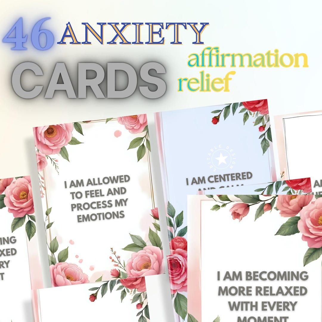 Anxiety Relief Affirmation Card | Positive Affirmations for Stress ...