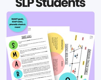 SLP student visuele hulpmiddelen logopedie referenties kleurrijk (pdf-download)