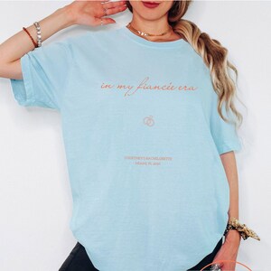 In My Fiancée Era Shirt Personalized Bachelorette Party Tee Custom Bridal Shirt Miami Bachelorette 2025 Bride Shirt Engagement Tee