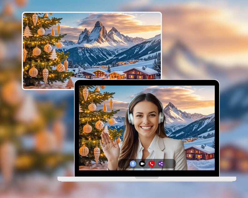 Christmas Holiday Virtual Backgrounds | for Zoom Backgrounds Stream ...