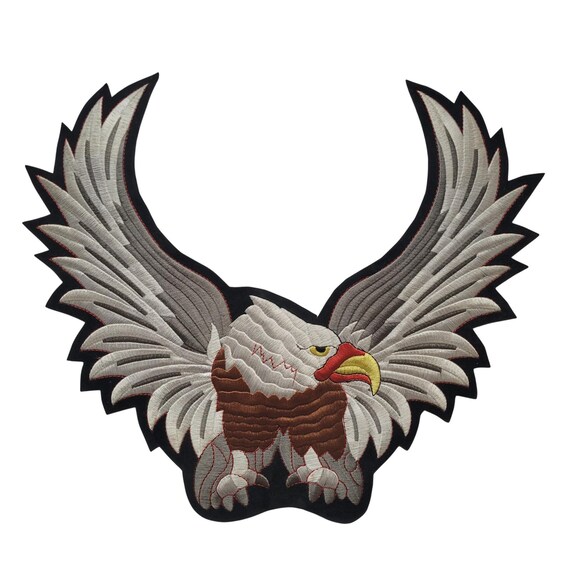 New Eagle Embroidered Patch Large Wings American … - image 1