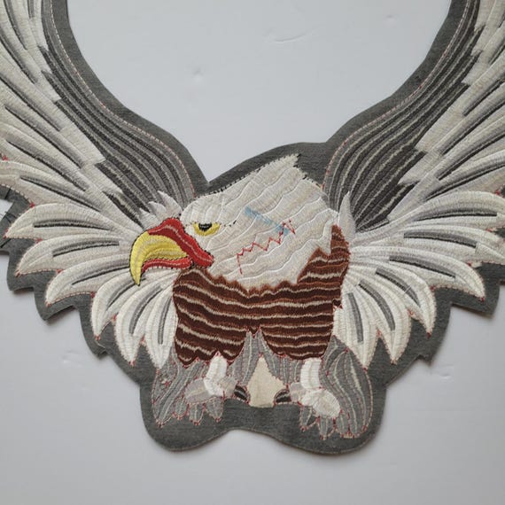 New Eagle Embroidered Patch Large Wings American … - image 4
