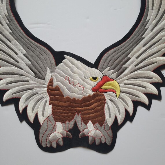 New Eagle Embroidered Patch Large Wings American … - image 2