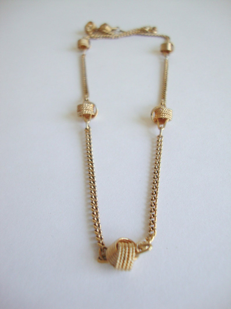 Vintage Love Knot Necklace Love Knots Vintage Gold Tone Avon Etsy