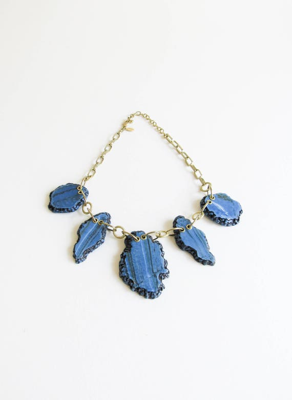 Joan Rivers Vintage Necklace with Faux Turquoise … - image 1