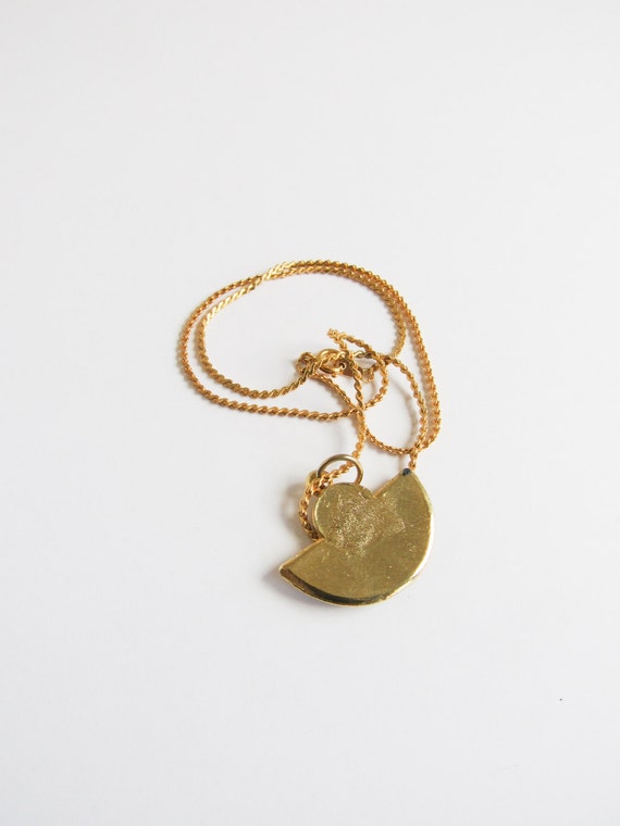 Southwest Enamel Vintage Gold Necklace with Nativ… - image 5