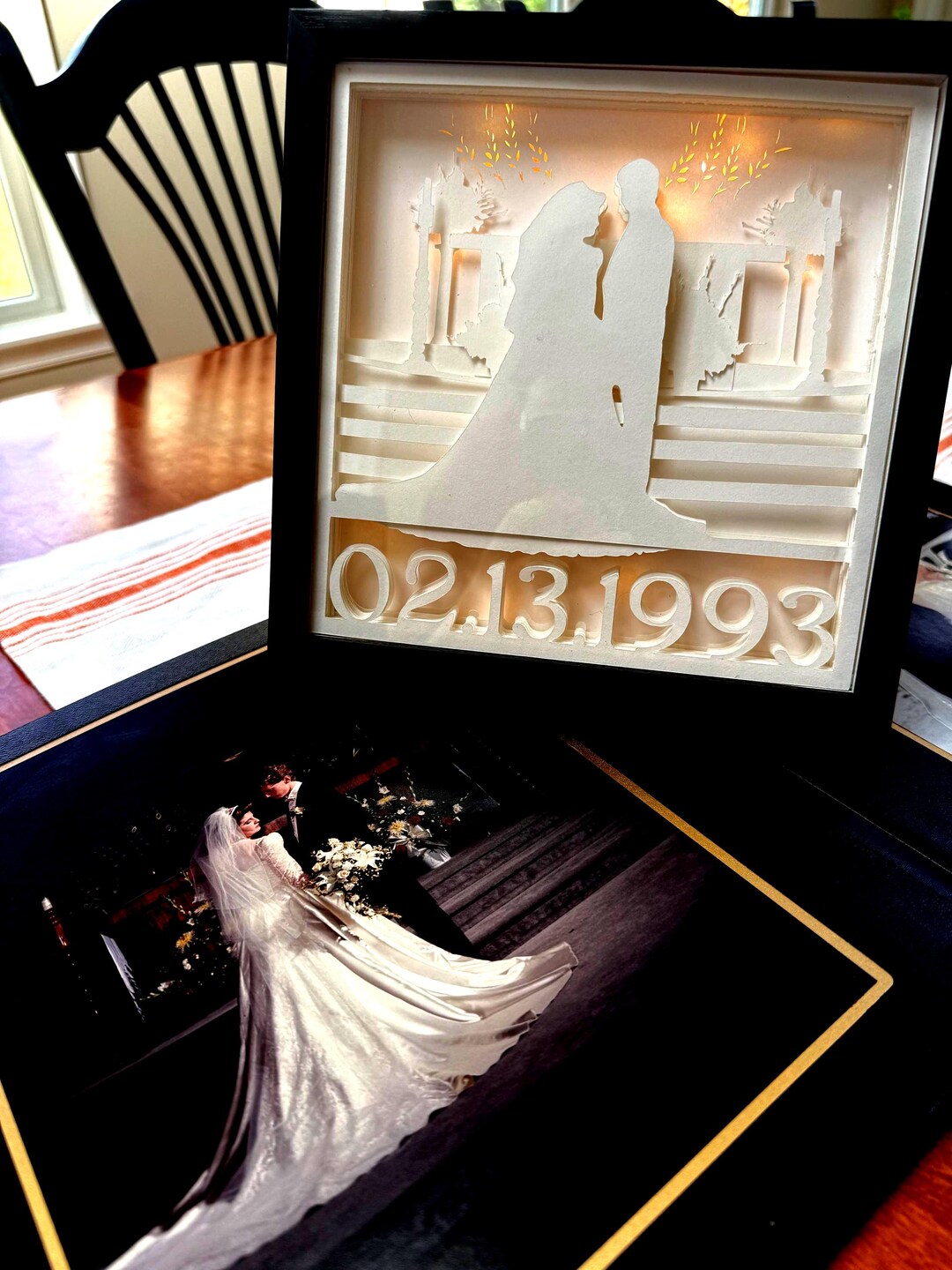 Wedding Backlit Shadow Box - Etsy