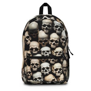 Skull Backpack, Gothic Rucksack, Rebel Style Bookbag
